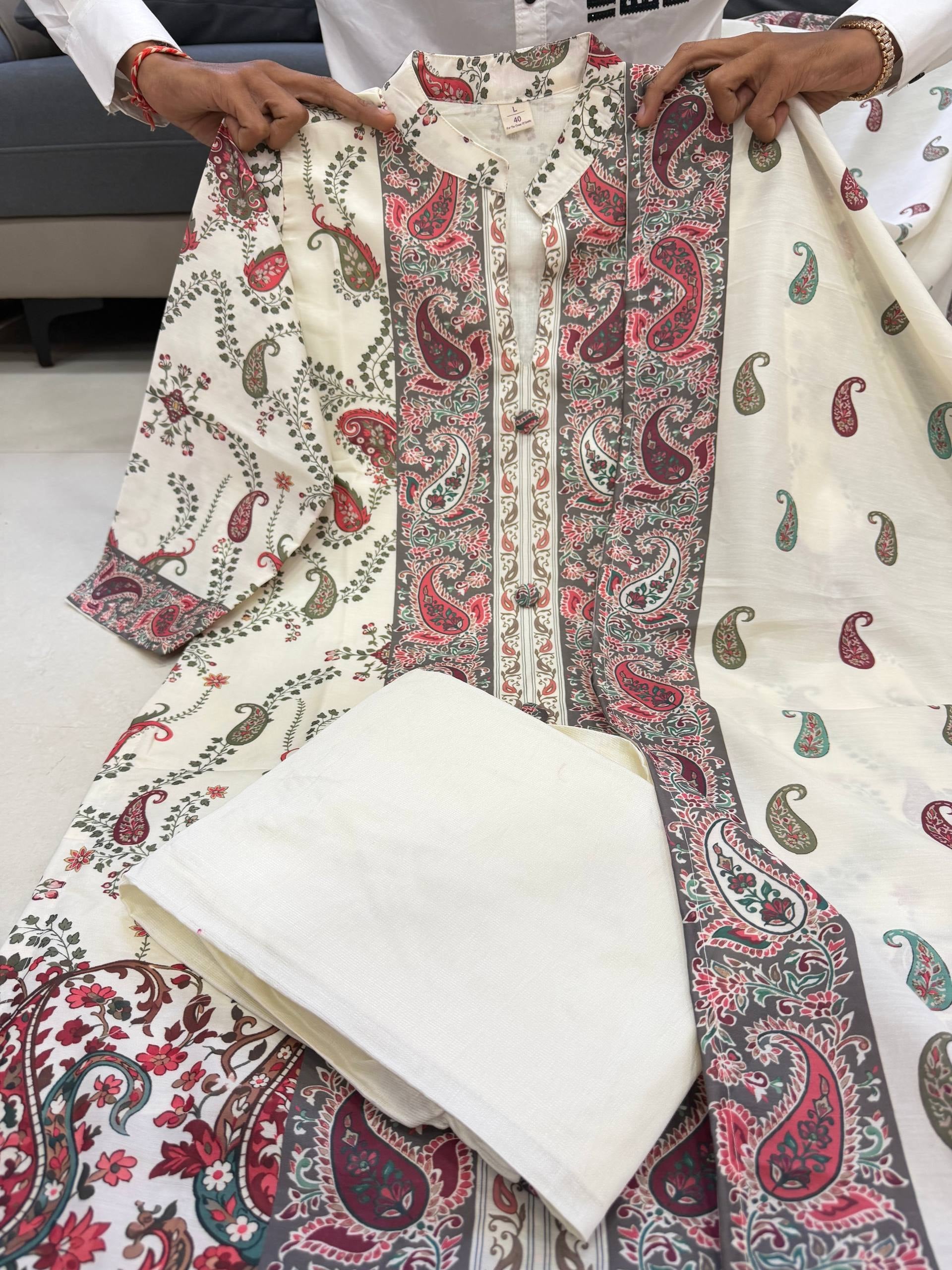 Berry Silk Kurta Pant Dupatta Set for Women