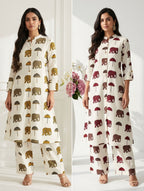 Special Pure Soft Rayon Cotton Printed Co-ord Set for Women  Stylish Kurti Palazzo Set