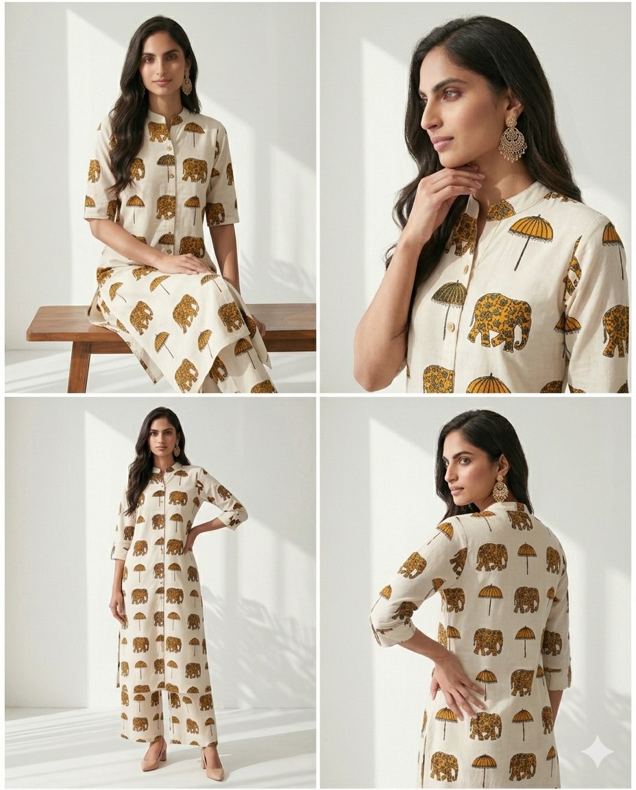 Special Pure Soft Rayon Cotton Printed Co-ord Set for Women  Stylish Kurti Palazzo Set