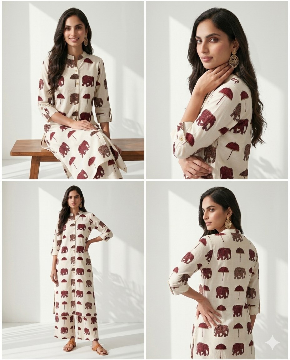 Special Pure Soft Rayon Cotton Printed Co-ord Set for Women  Stylish Kurti Palazzo Set
