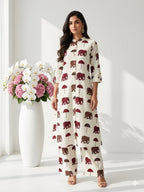 Special Pure Soft Rayon Cotton Printed Co-ord Set for Women  Stylish Kurti Palazzo Set