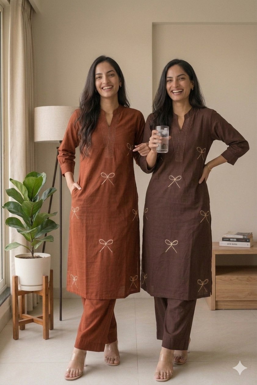 Premium Voile Cotton Kurta Palazzo Set
