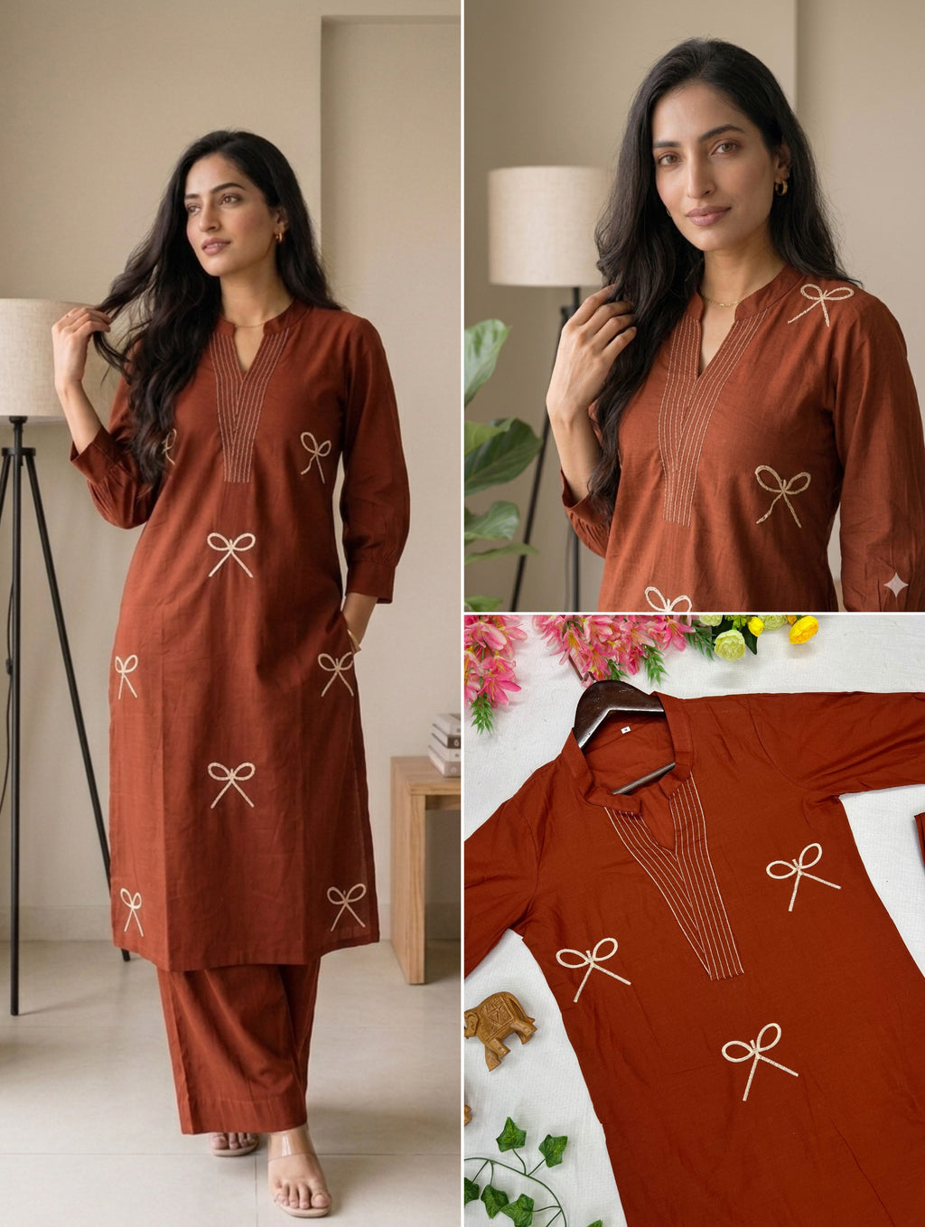 Premium Voile Cotton Kurta Palazzo Set