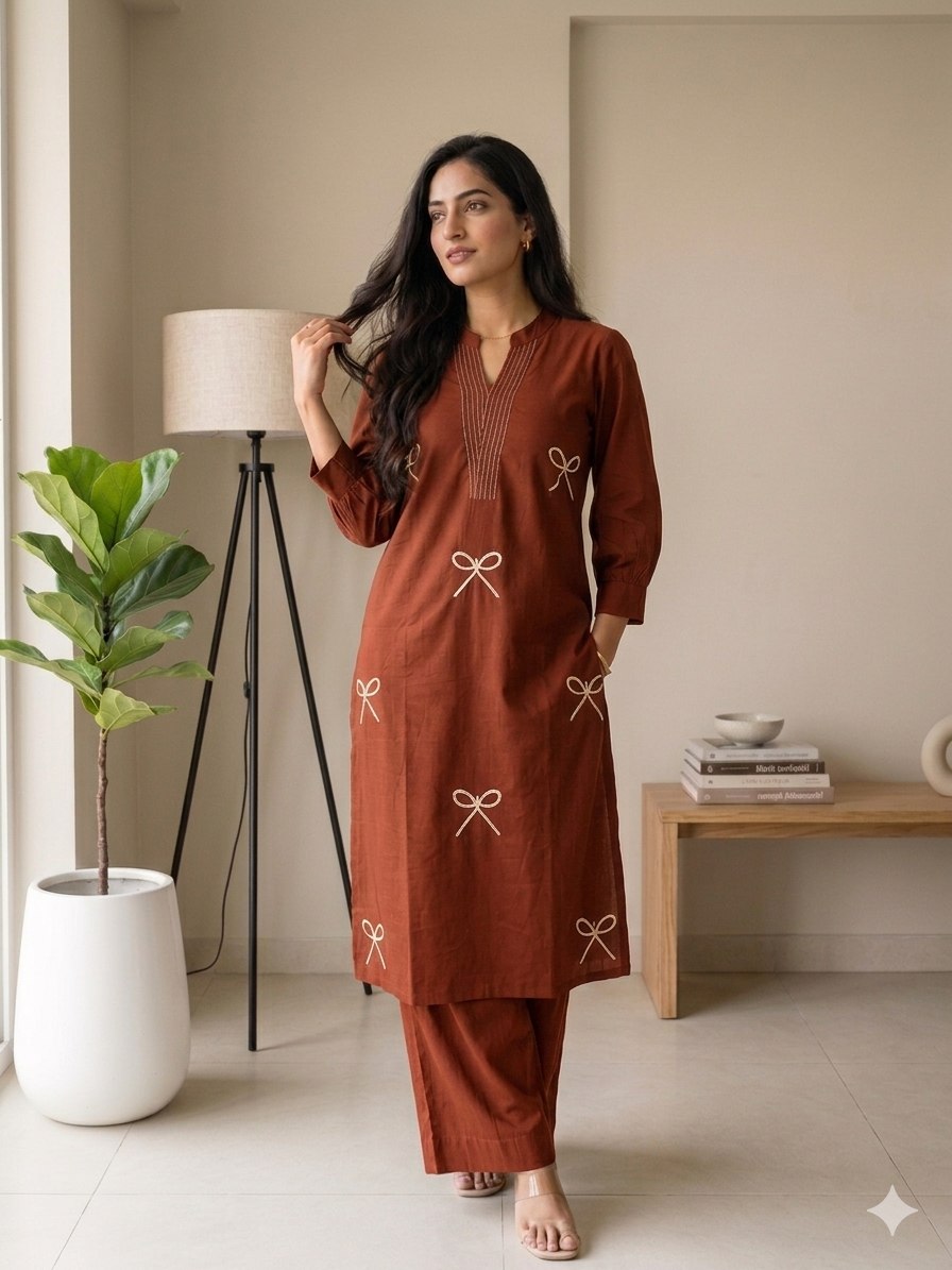 Premium Voile Cotton Kurta Palazzo Set