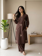 Premium Voile Cotton Kurta Palazzo Set