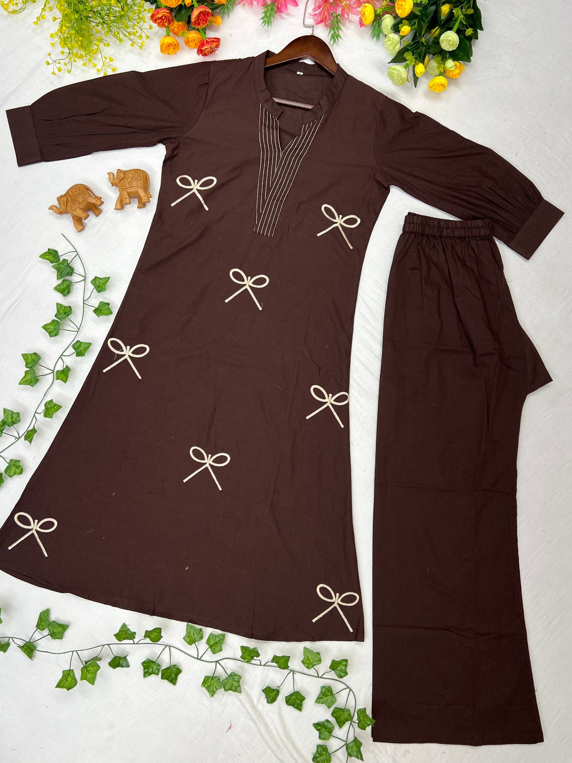 Premium Voile Cotton Kurta Palazzo Set