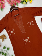 Premium Voile Cotton Kurta Palazzo Set