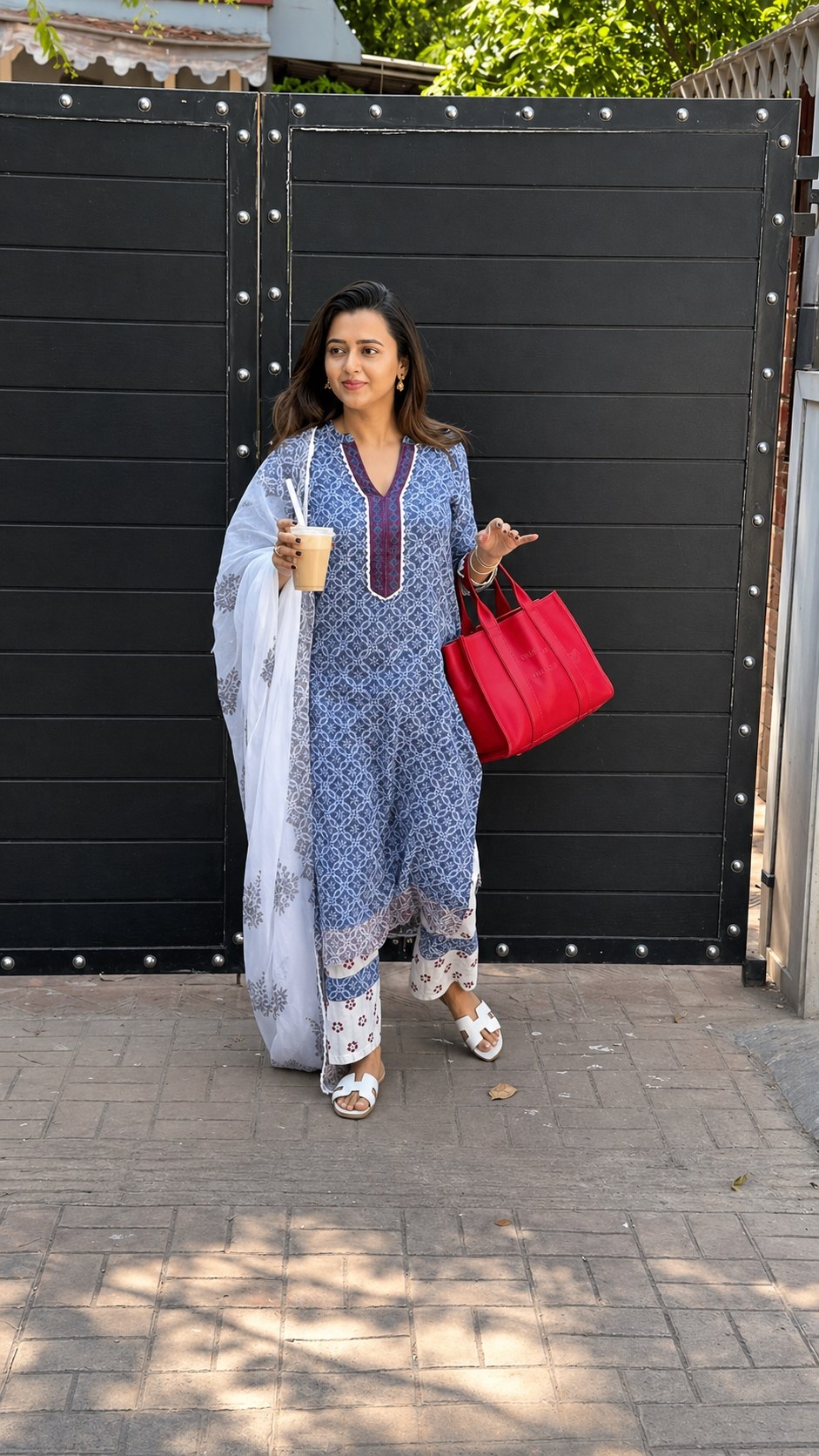 Lilan Kurti Set with Pant & Dupatta | Elegant Printed Ethnic Wear for Women | Casual & Office Wear Suit Set