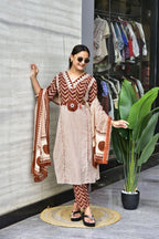 Premium Jaipur Cotton Kurti Set with Pant & Dupatta | Women's Ethnic Wear