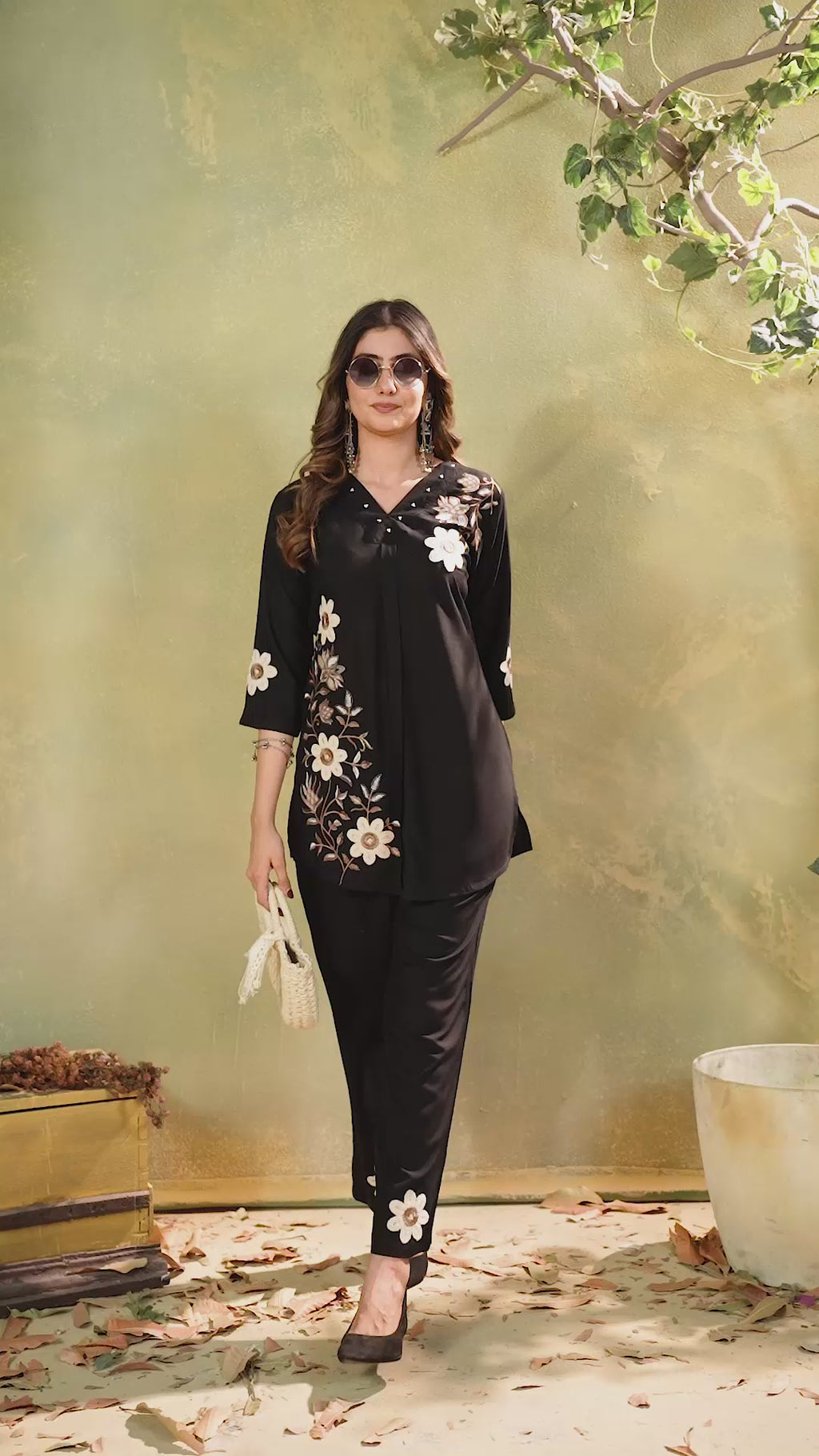Designer Heavy Rayon Embroidered Co-Ord Set,