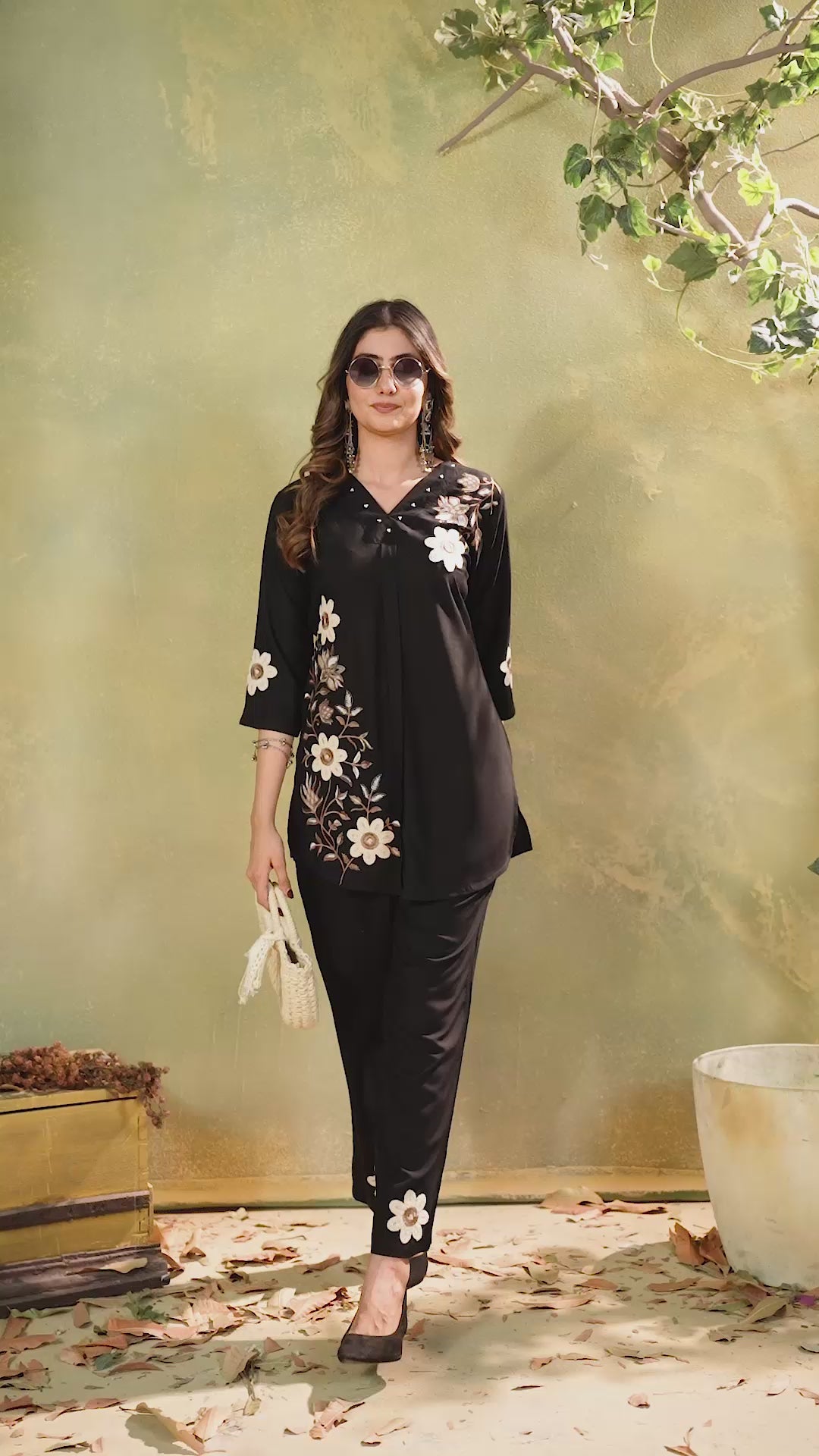 Designer Heavy Rayon Embroidered Co-Ord Set,