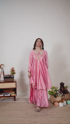 Designer 2-Piece Kurti Sharara Set with Sequin Embroidery