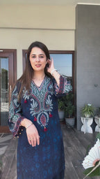 Printed Crape Silk Co-Ord Set for Women
