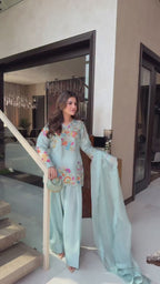 Farsi Salwar Suit Set for Women with Dupatta