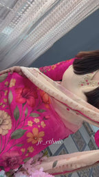 Soft Waves Silk Kurti Set with Pant & Dupatta