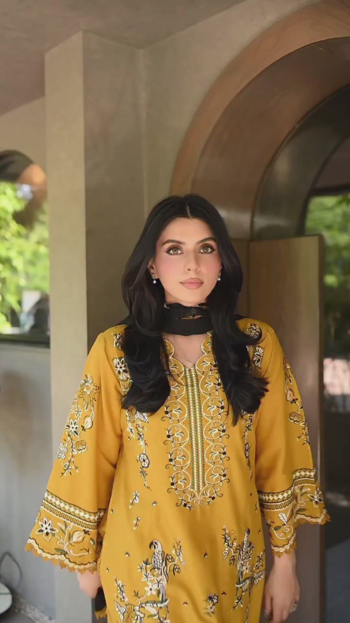 Designer Roman Silk Embroidered Kurti Palazzo Set with Georgette Dupatta for Women – Wedding & Party Wear