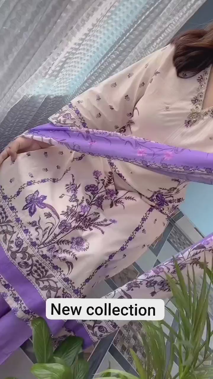 Premium Berry Silk Suit Set with Dupatta | Embroidered Ethnic Wear