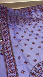 Printed Top Palazzo Dupatta Set With Real Mirror Work